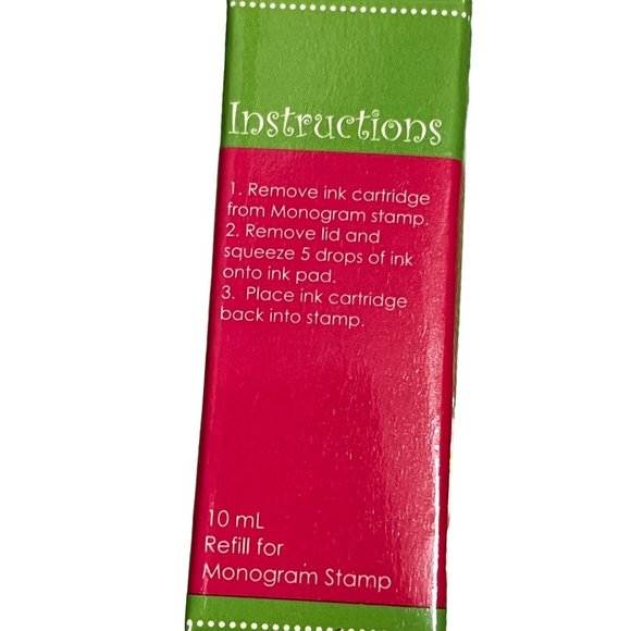 Mainstreet Collection self inking stamp monogram initial refill ink B F L M S T - Picture 10 of 15